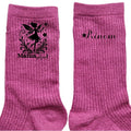Chaussettes personnalisée paillettes rose motif maman magique