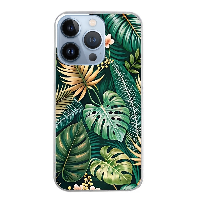 Coque taperso pour Iphone 12 et PRO MINI PRO MAX avec motif jungle dore protection antichoc personnalisée
