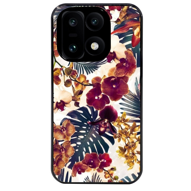 Coque noire taperso pour OnePlus 15 avec motif jungle couleurs d'automne protection antichoc personnalisée