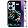 Coque noire taperso pour Redmi Note 13 PRO PLUS 5G avec motif basket et dino personnalisee protection antichoc personnalisée