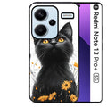 Coque noire taperso pour Redmi Note 13 PRO PLUS 5G avec motif chat eyes protection antichoc personnalisée