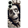 Coque taperso pour POCO C65 4G avec motif tete de mort smile protection antichoc personnalisée