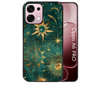 Coque noire taperso pour OPPO A6 PRO 4G et 5G avec motif lune et astro protection antichoc personnalisée