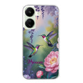 Coque taperso pour POCO C65 4G avec motif colibri couple personnalise protection antichoc personnalisée
