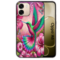 Coque noire taperso pour OPPO A6 A6X 4G et 5G avec motif colibri et fleurs protection antichoc personnalisée