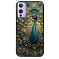 Coque noire taperso pour OnePlus 9 et 9 PRO avec motif paon bijoux protection antichoc personnalisée