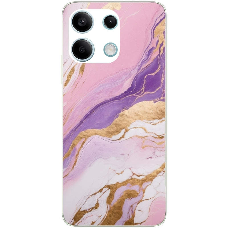 Coque taperso pour POCO M6 PRO 4G avec motif marbre violet protection antichoc personnalisée