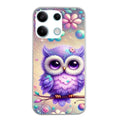 Coque taperso pour POCO M6 PRO 4G avec motif chouette violette protection antichoc personnalisée