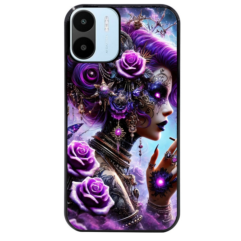 Coque noire taperso pour Redmi A1 et A2 avec motif fee style steampunk protection antichoc personnalisée