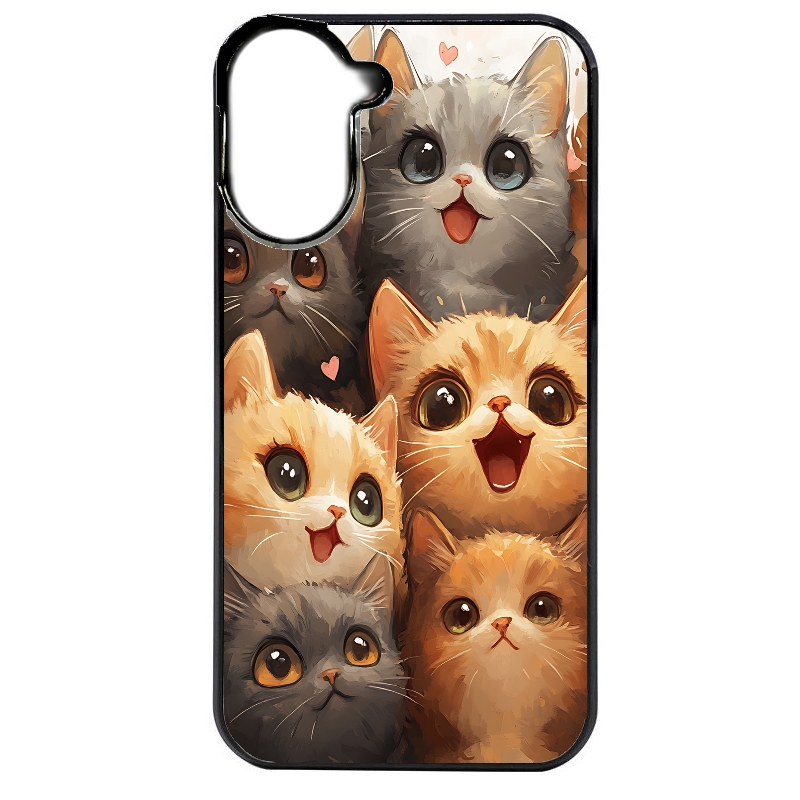 Coque noire taperso pour Redmi A5 4G avec motif chat smile protection antichoc personnalisée