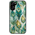Coque noire taperso pour OnePlus Nord CE5 avec motif paon plumes protection antichoc personnalisée