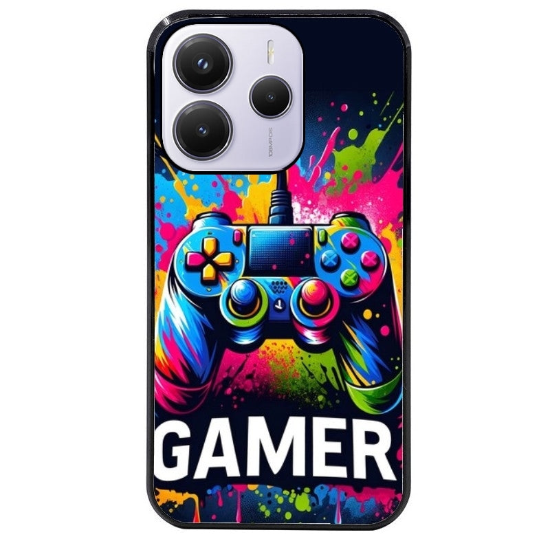 Coque noire taperso pour Redmi Note 14 et PRO PLUS 4G 5G avec motif gamer protection antichoc personnalisée