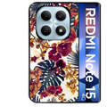 Coque noire taperso pour Redmi Note 15 et PRO PLUS 4G 5G avec motif jungle couleurs d'automne protection antichoc personnalisée