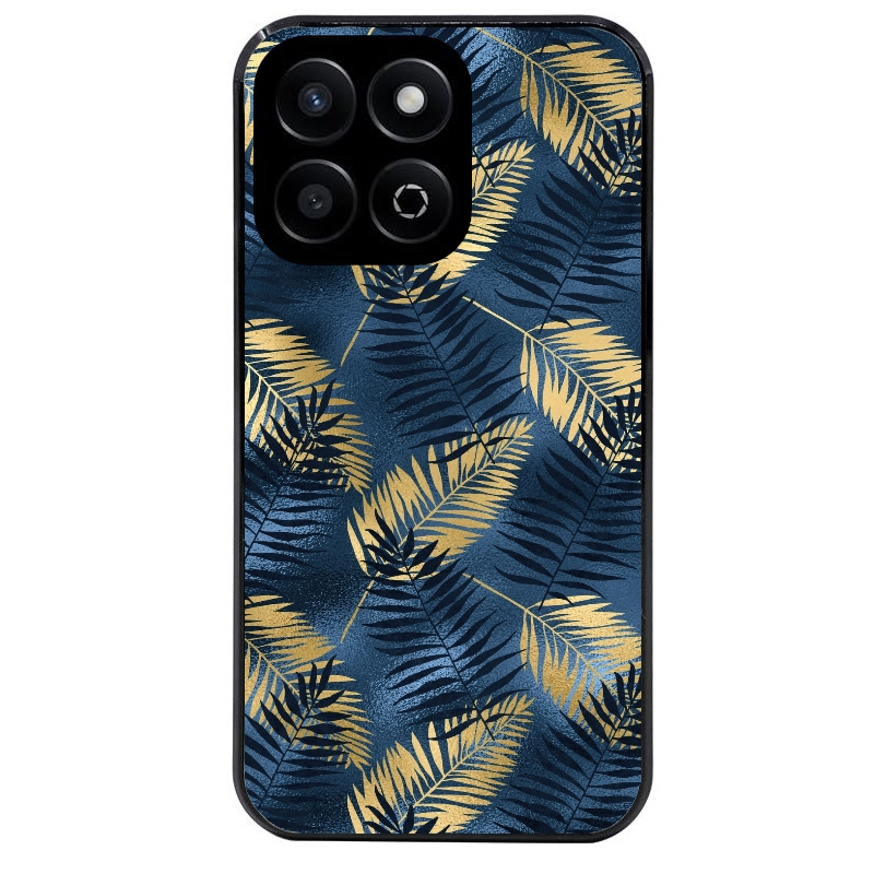 Coque noire taperso pour Honor 70 LITE 90 et LITE avec motif palmier bleu protection antichoc personnalisée