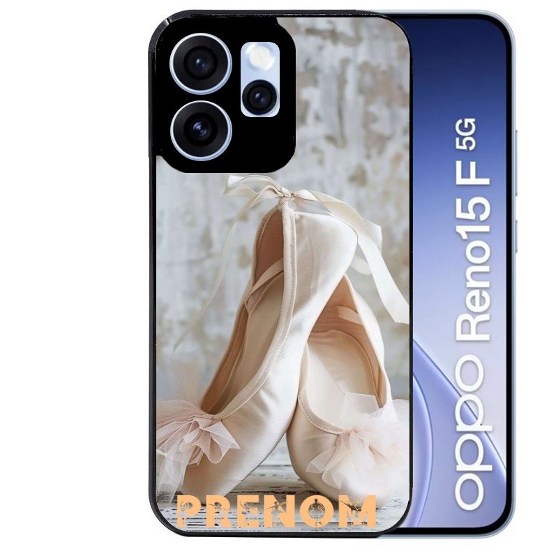 Coque noire taperso pour OPPO Reno 15 et F FS 5G avec motif ballerine danse personnalisee protection antichoc personnalisée