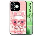 Coque noire pour Honor 600 LITE avec motif lapin lunettes personnaliséee protection antichoc personnalisée