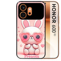 Coque noire taperso pour Honor 600 et 600 PRO avec motif lapin lunettes personnalisee protection antichoc personnalisée