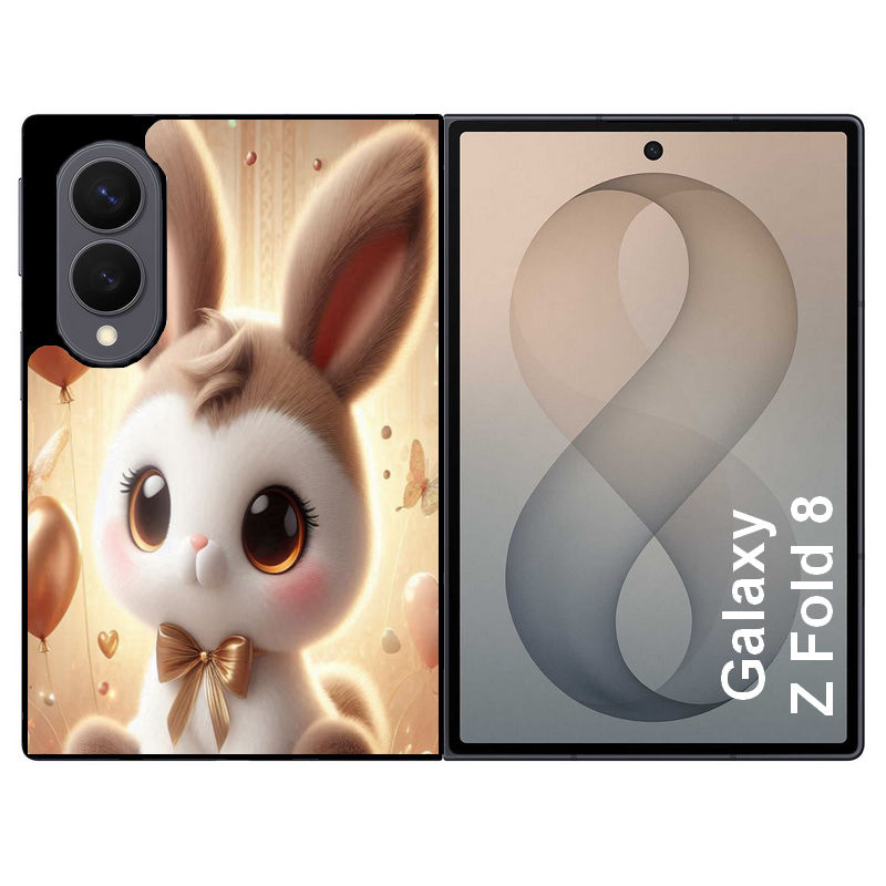 Coque pour Z FOLD 8 personnalisée lapin ballon