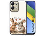 Coque pour POCO C95 PRO personnalisée lapin coeur avec prenom