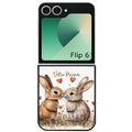 Coque pour Z FLIP 6 7 8 personnalisée lapin coeur avec prenom