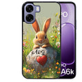 Coque pour Oppo A6 A6 A6K personnalisée lapin et fleurs