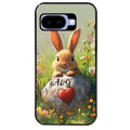Coque pour Pixel 8A 9A 10A personnalisée lapin et fleurs