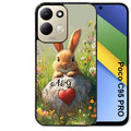 Coque pour POCO C95 PRO personnalisée lapin et fleurs