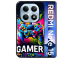 Coque noire taperso pour Redmi Note 15 et PRO PLUS 4G 5G avec motif gamer protection antichoc personnalisée