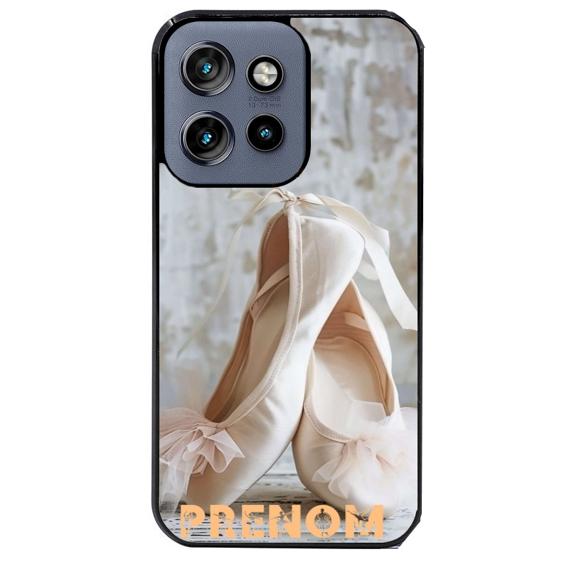 Coque noire taperso pour Moto Edge 60 et Neo Fusion Pro avec motif ballerine danse personnalisee protection antichoc personnalisée
