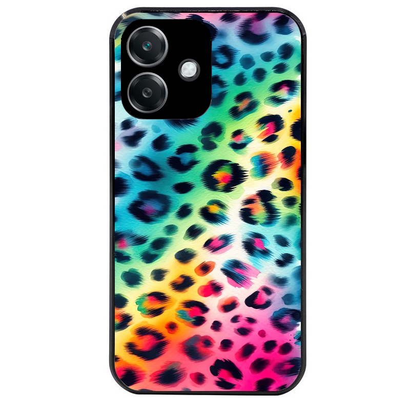 Coque noire taperso pour OPPO A40 avec motif leopard arc protection antichoc personnalisée