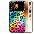 Coque noire taperso pour Honor 600 et 600 PRO avec motif leopard arc protection antichoc personnalisée