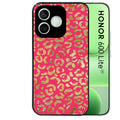 Coque noire pour Honor 600 LITE avec motif leopard fuschia protection antichoc personnalisée
