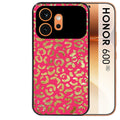 Coque noire taperso pour Honor 600 et 600 PRO avec motif leopard fuschia protection antichoc personnalisée