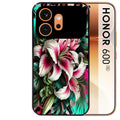 Coque noire taperso pour Honor 600 et 600 PRO avec motif leopard hibiscus protection antichoc personnalisée