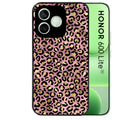 Coque noire pour Honor 600 LITE avec motif leopard rose protection antichoc personnalisée