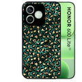 Coque noire pour Honor 600 LITE avec motif leopard vert protection antichoc personnalisée