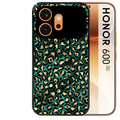 Coque noire taperso pour Honor 600 et 600 PRO avec motif leopard vert protection antichoc personnalisée