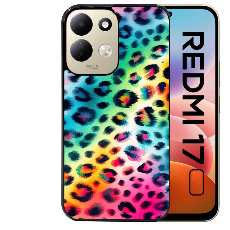 Coque pour Redmi 17 et 17C 4G 5G leopard arc