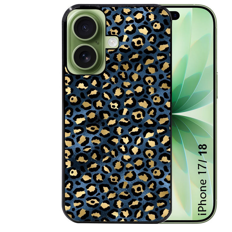 Coque pour Iphone 18 / PRO / PRO MAX / 18E leopard bleu