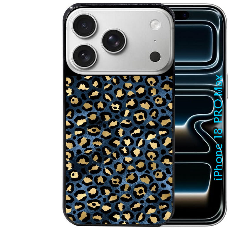 Coque pour Iphone 18 / PRO / PRO MAX / 18E leopard bleu