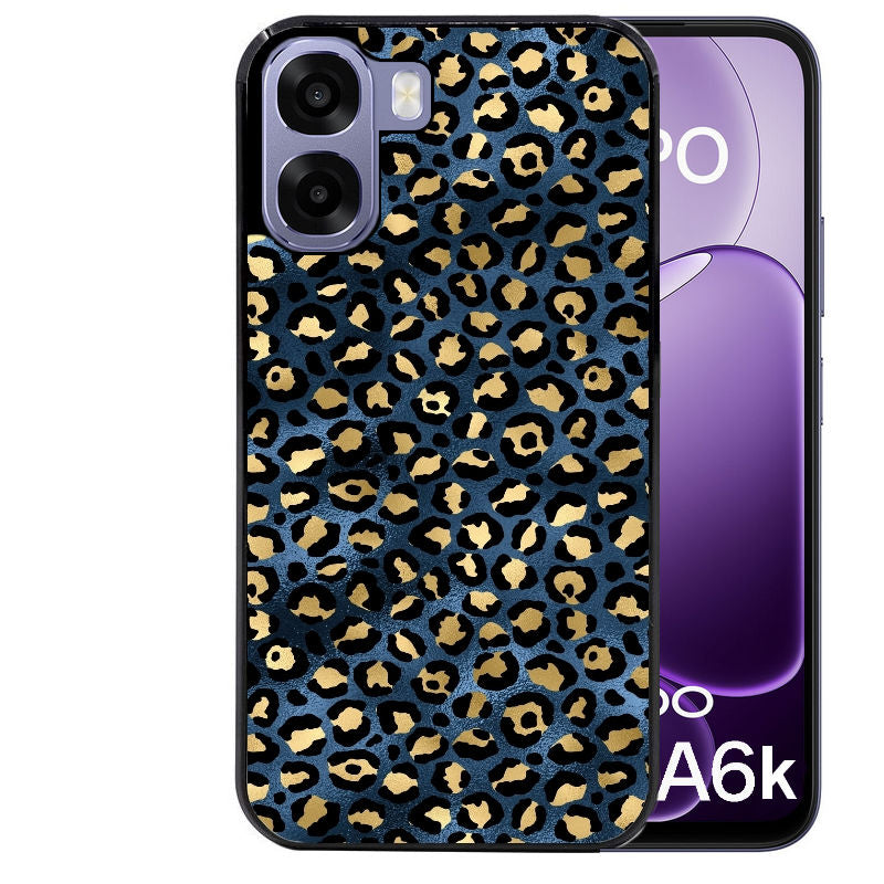 Coque pour Oppo A6 A6 A6K leopard bleu