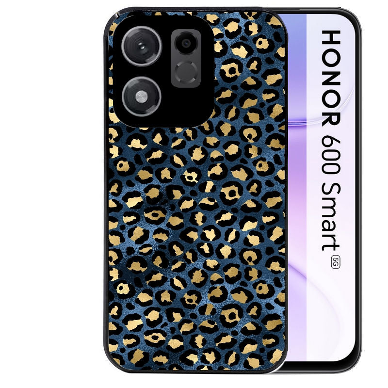 Coque pour Honor 600 SMART leopard bleu