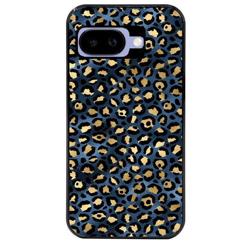 Coque pour Pixel 8A 9A 10A leopard bleu