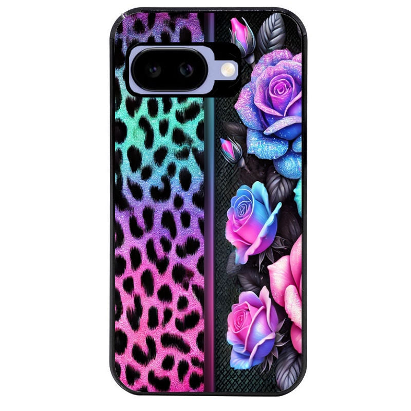 Coque pour Pixel 8A 9A 10A leopard et fleur