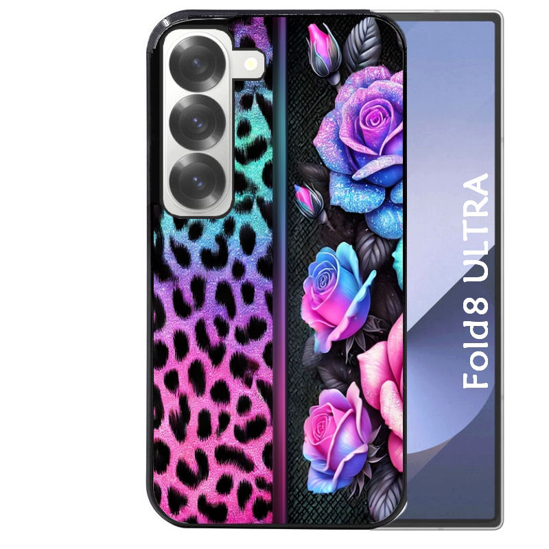 Coque pour Z FOLD 8 ULTRA leopard et fleur