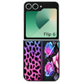 Coque pour Z FLIP 6 7 8 leopard et fleur