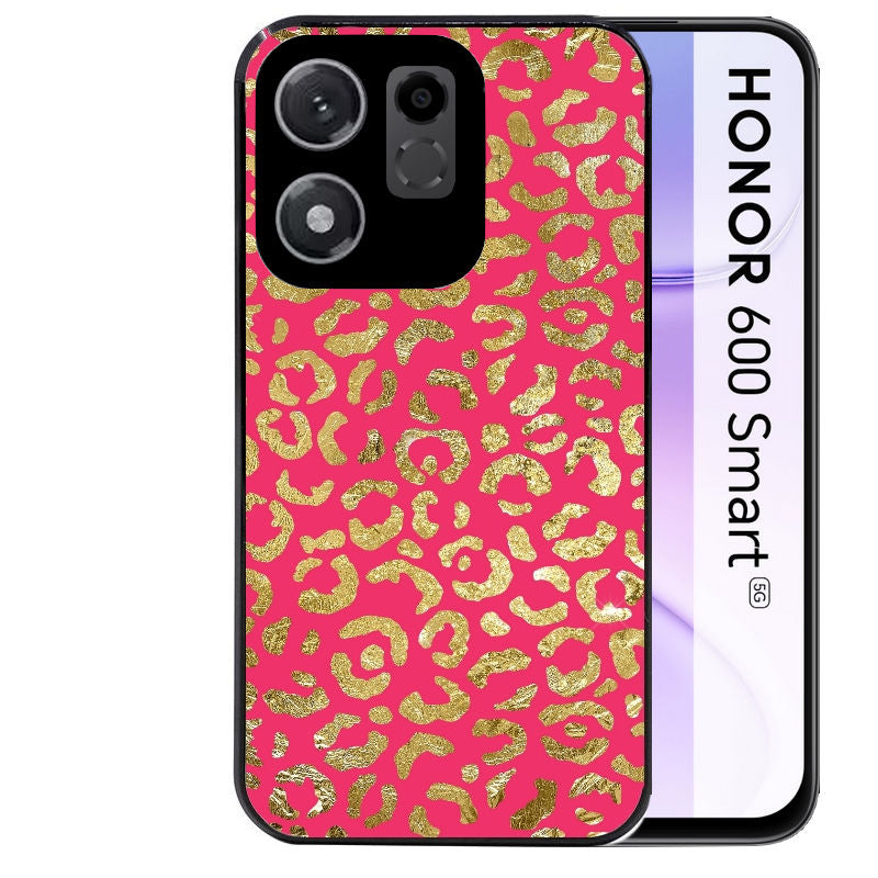 Coque pour Honor 600 SMART leopard fuschia
