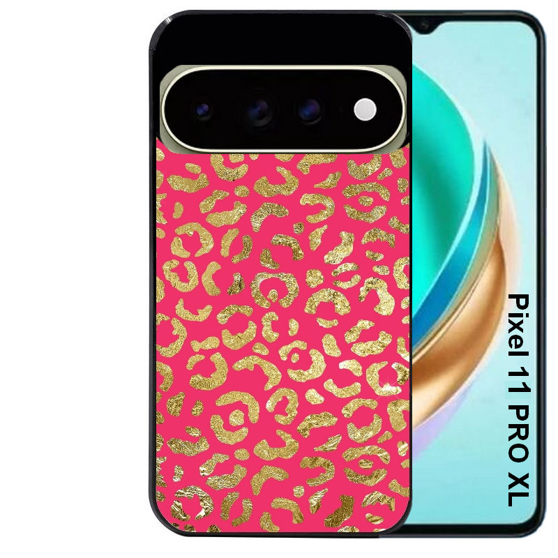 Coque pour Pixel 10 / 11 / PRO / XL leopard fuschia