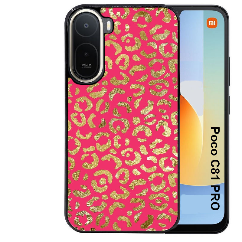 Coque pour POCO C81 PRO leopard fuschia