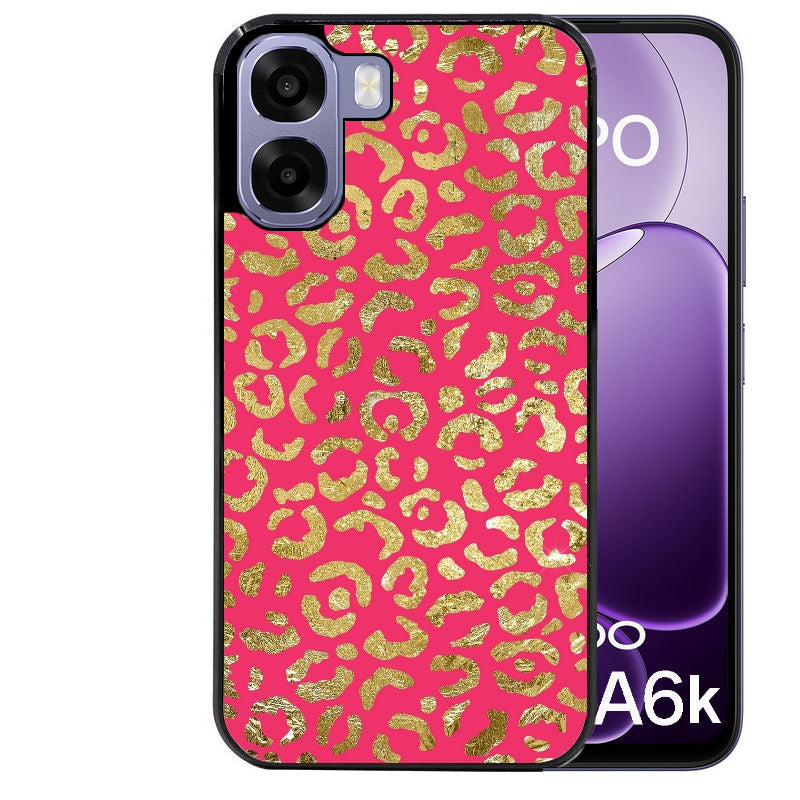 Coque pour Oppo A6 A6 A6K leopard fuschia